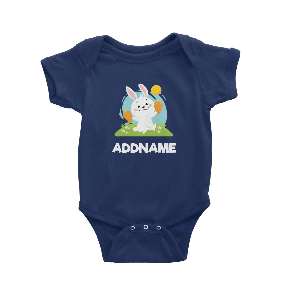 Greenery Rabbit  Baby Romper