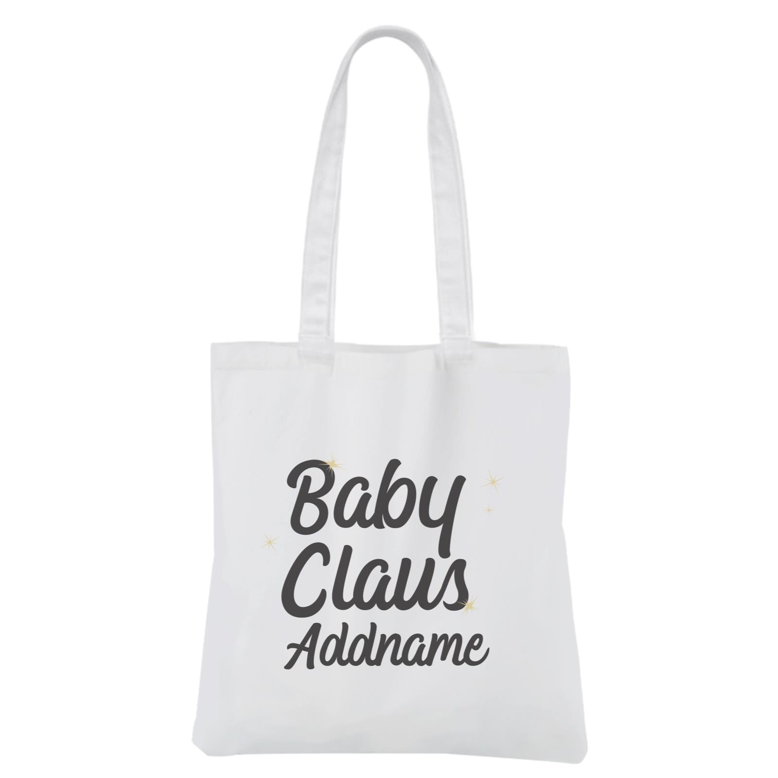 Christmas Series Baby Claus White Canvas Bag