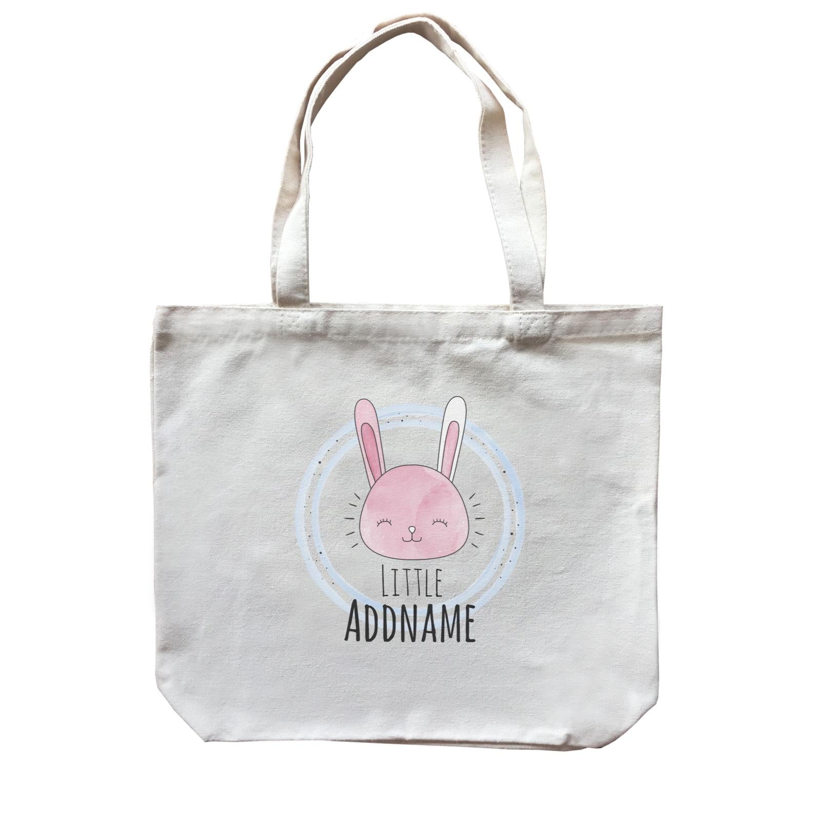 Drawn Adorable Animals Little Rabbit Addname Canvas Bag