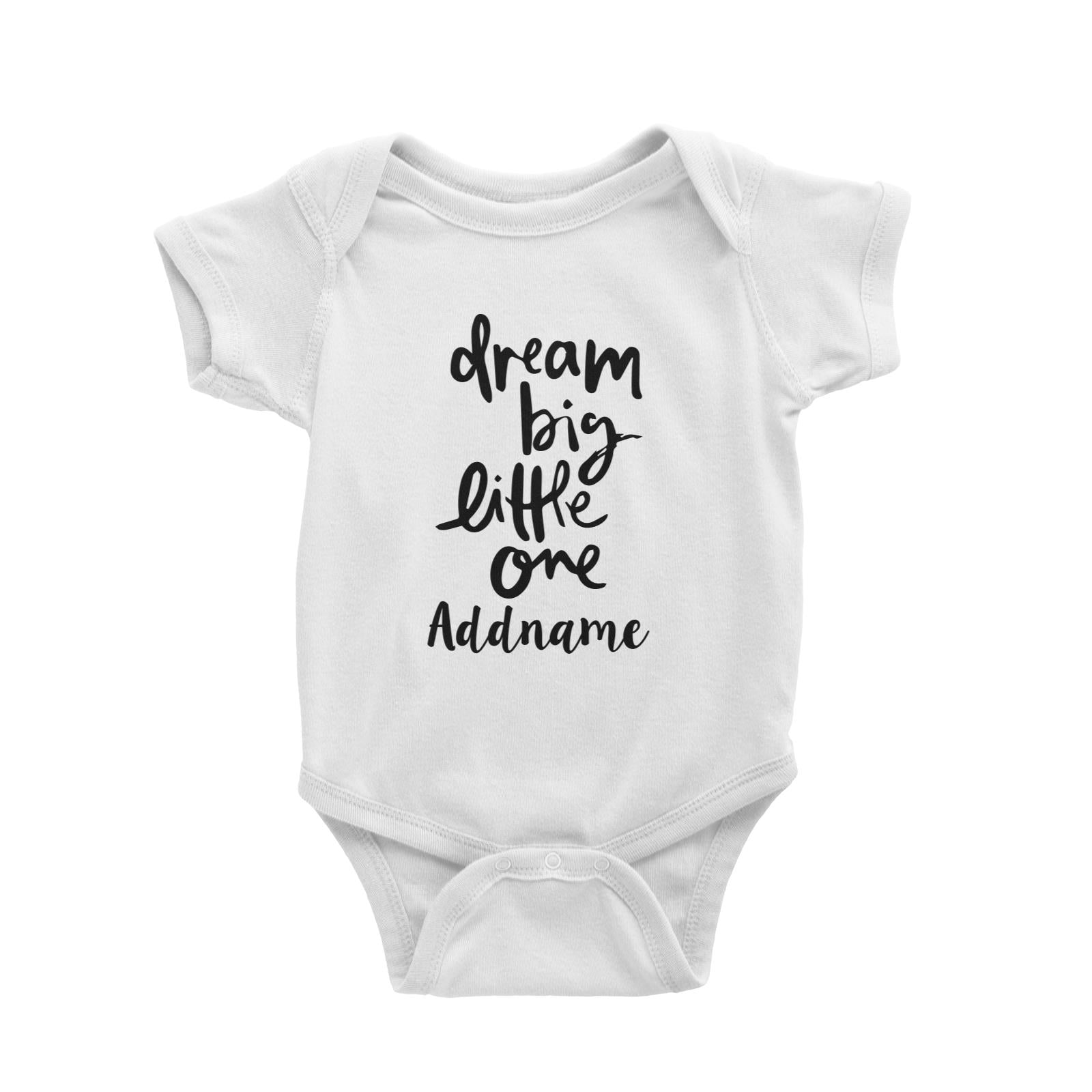 Dream Big Little One White Baby Romper