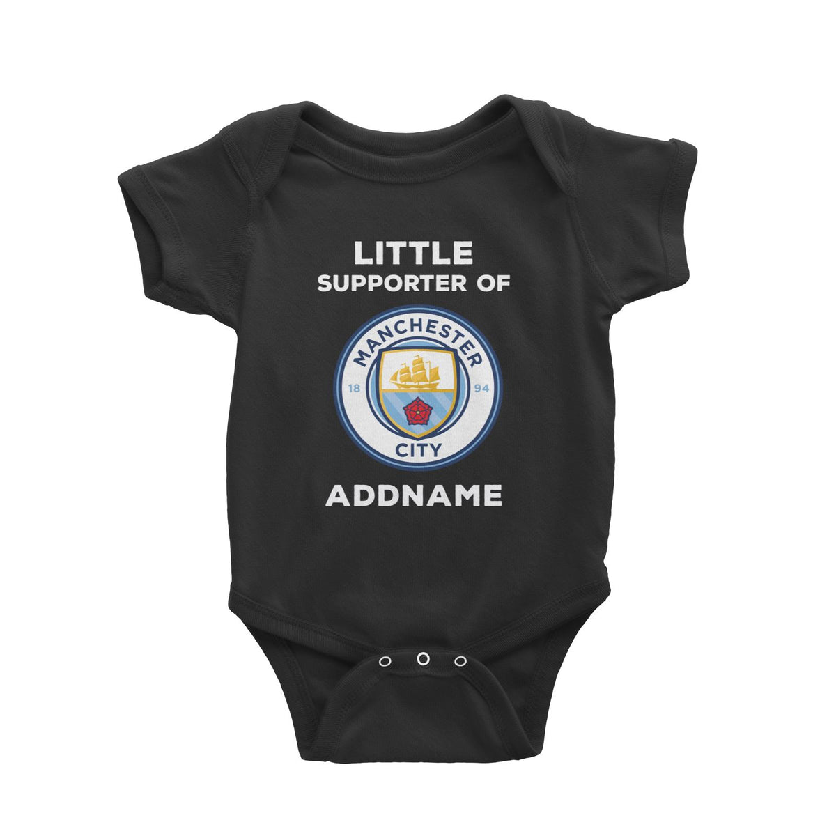 Manchester City FC Little Supporter Personalizable with Name Baby Romper