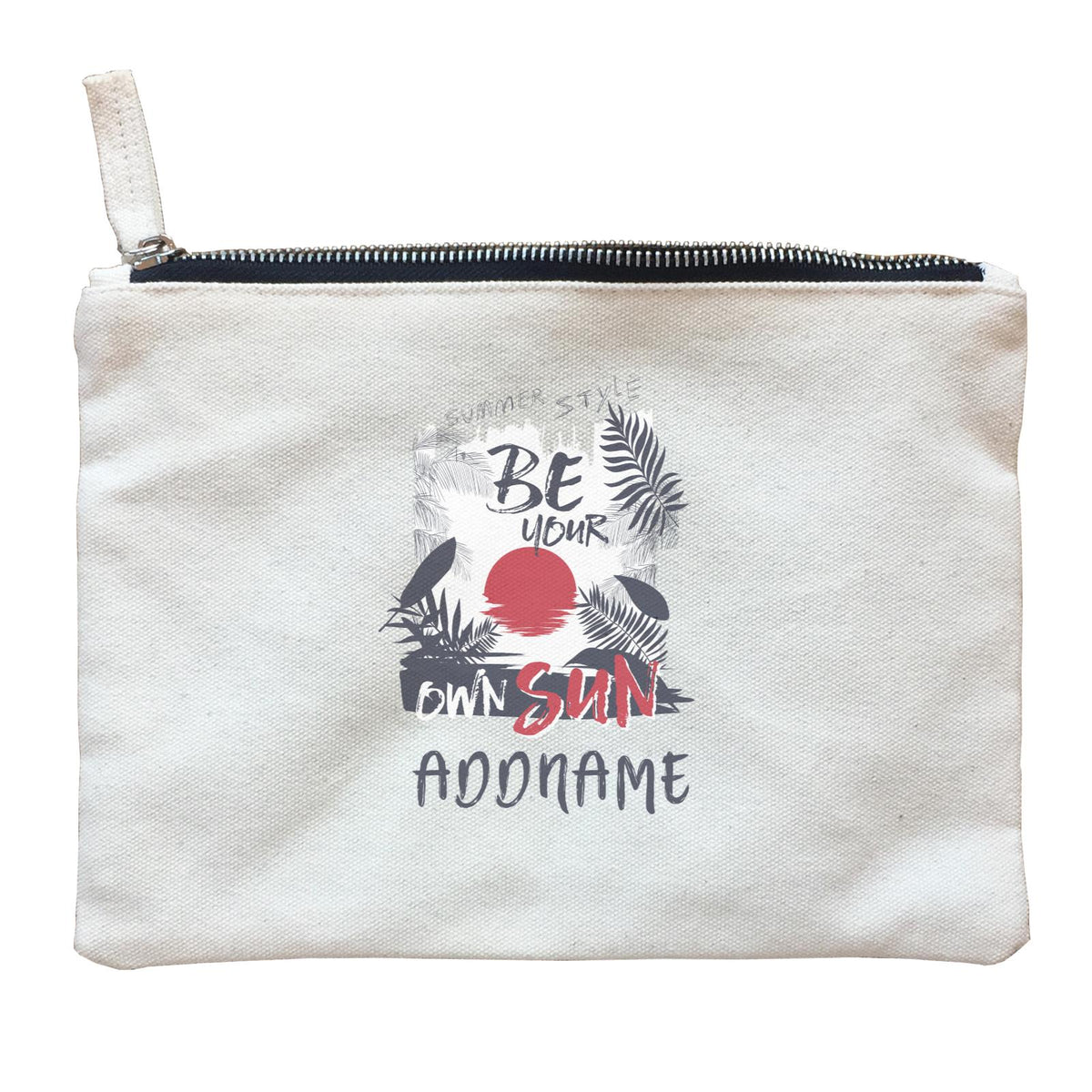 Summer Tropical Plants Be Your Own Sun With Addname Zipper Pouch