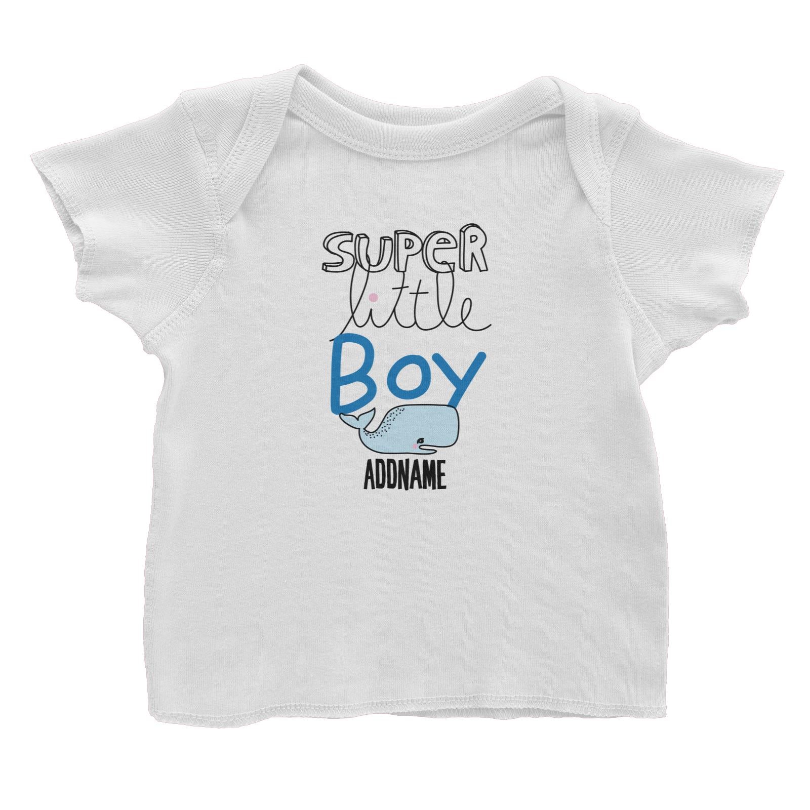 Cool Vibrant Series Super Little Whale Boy Addname Baby T-Shirt