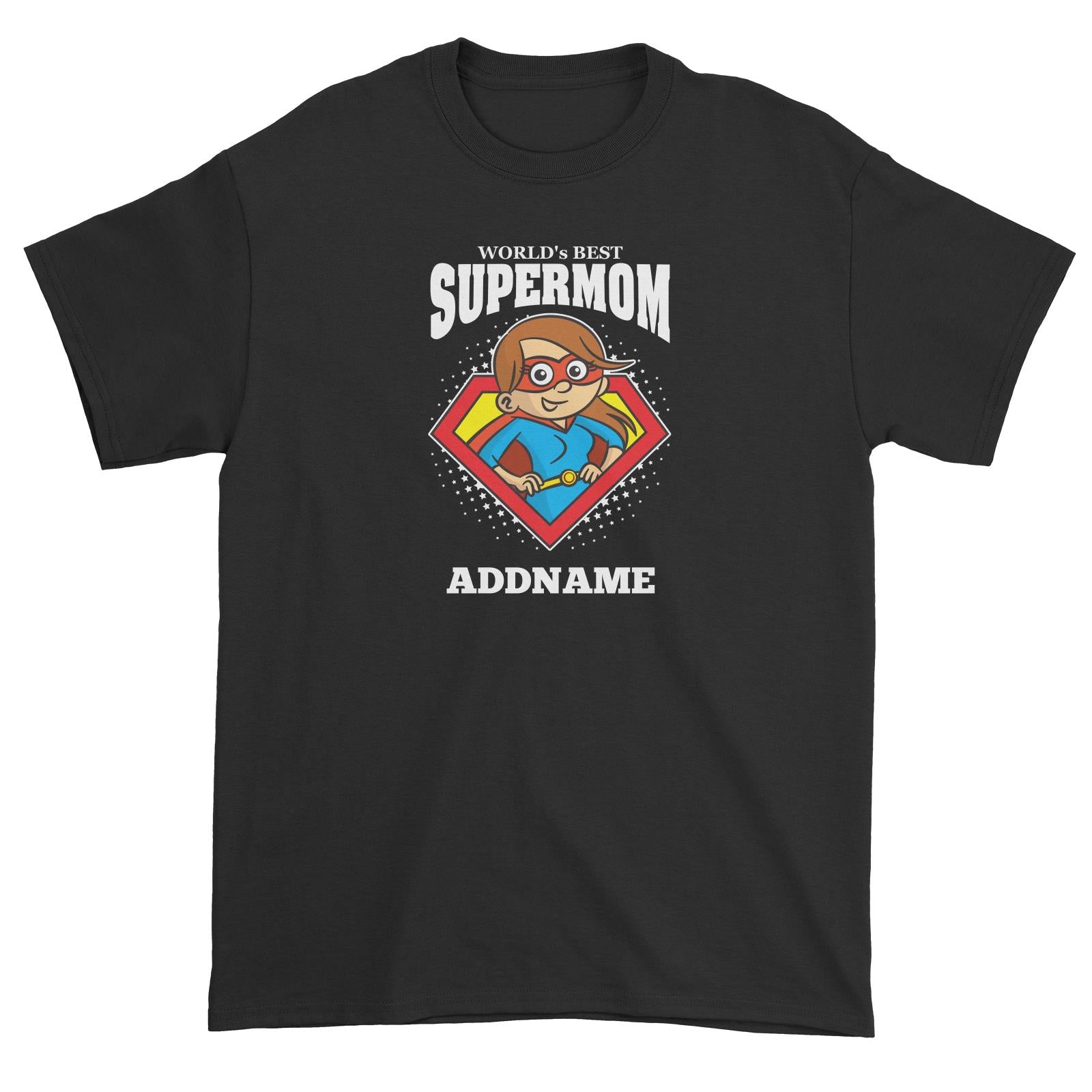 Best Mom Supermom Unisex T-Shirt Personalizable Designs Matching Family Superhero Family Edition Superhero