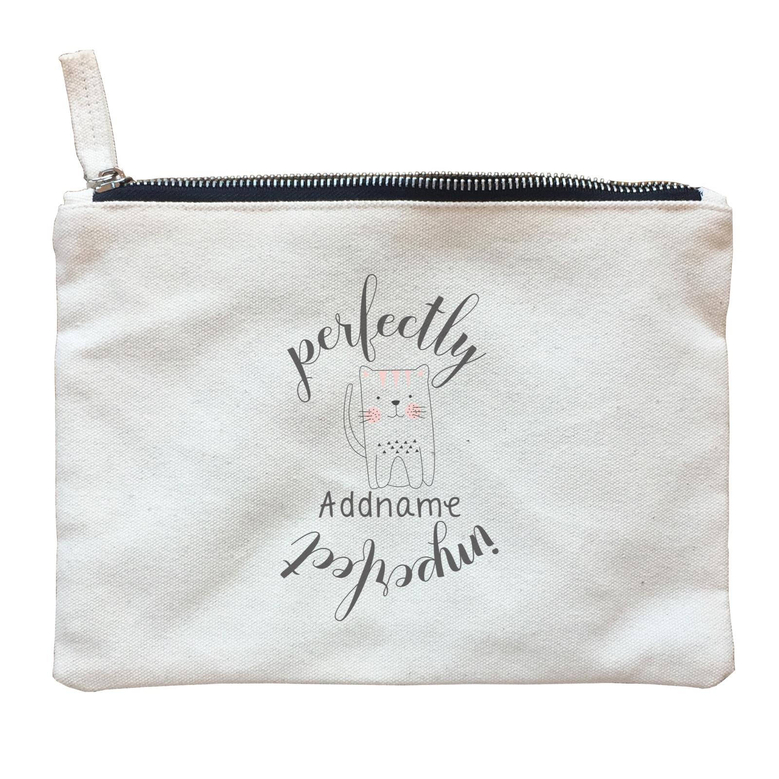 Cute Animals and Friends Series 2 Cat Perfectly Imperfect Addname Zipper Pouch