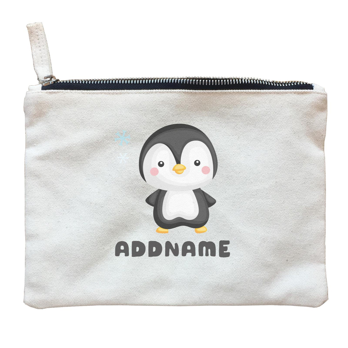 Birthday Winter Animals Small Penguin Addname Zipper Pouch