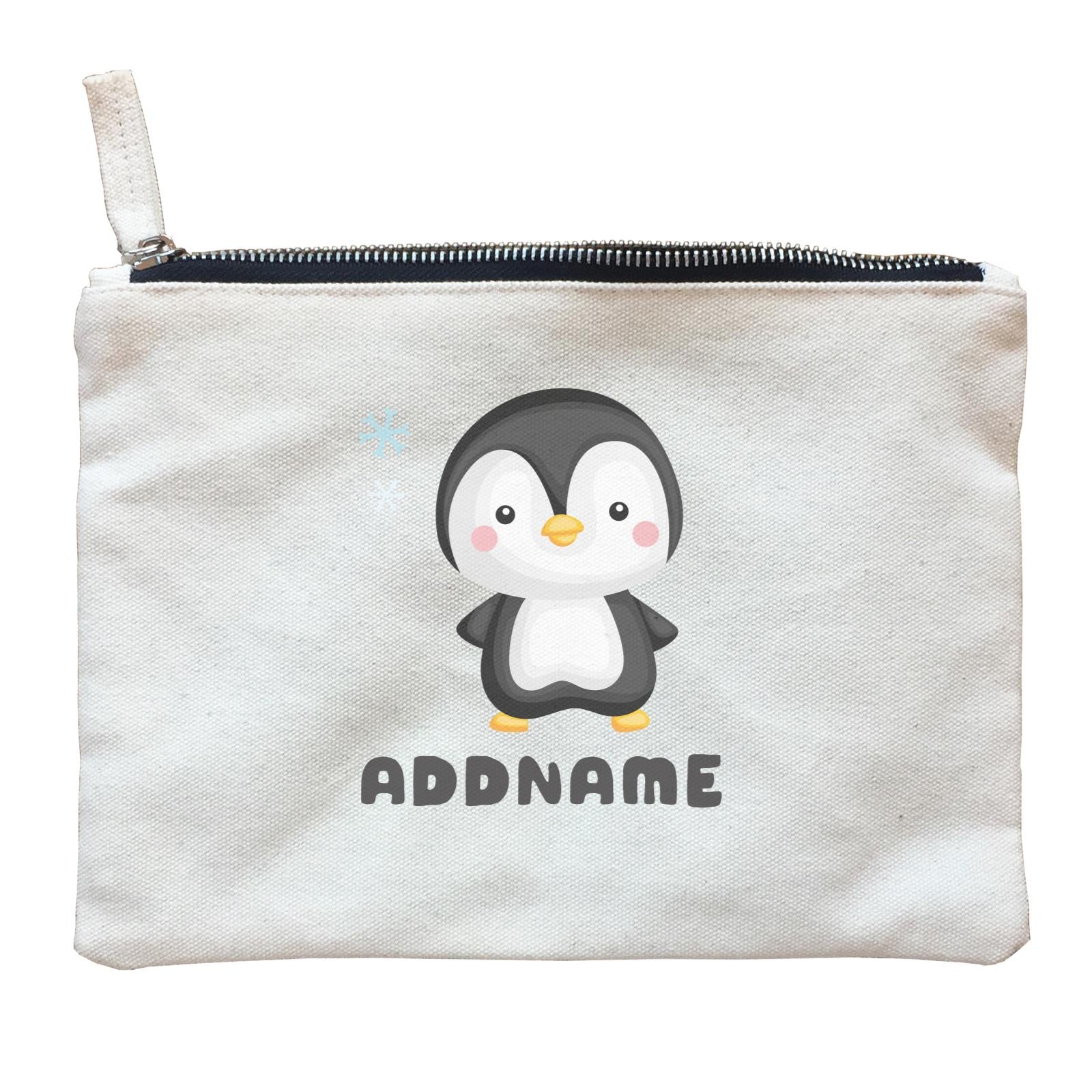 Birthday Winter Animals Small Penguin Addname Zipper Pouch