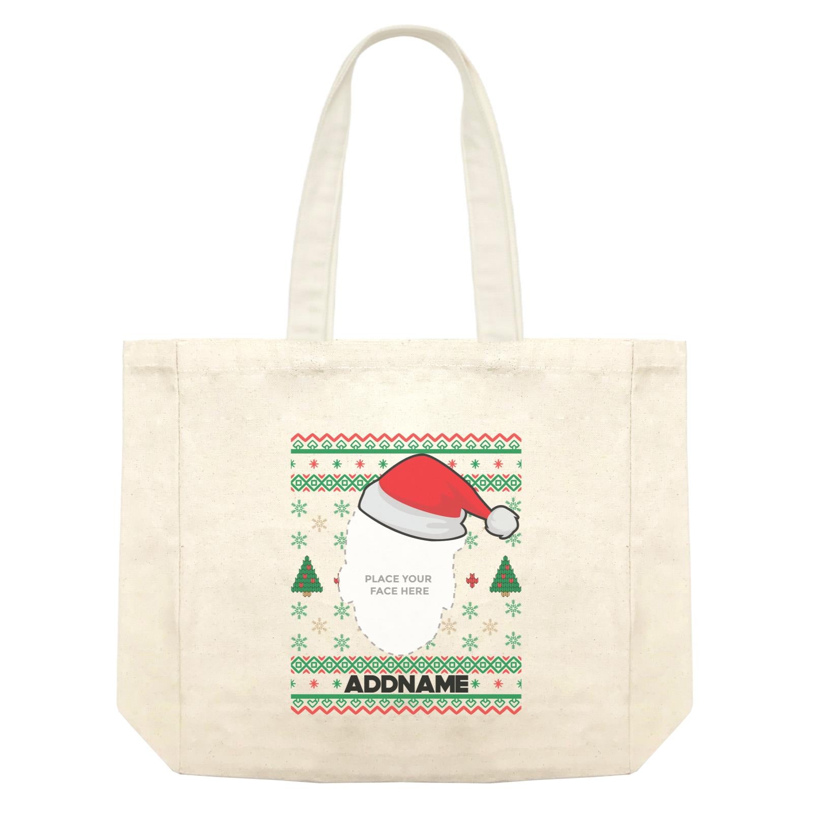 Christmas Ugly Sweater Christmas Tree and Snowflakes Accessories Shopping Bag
