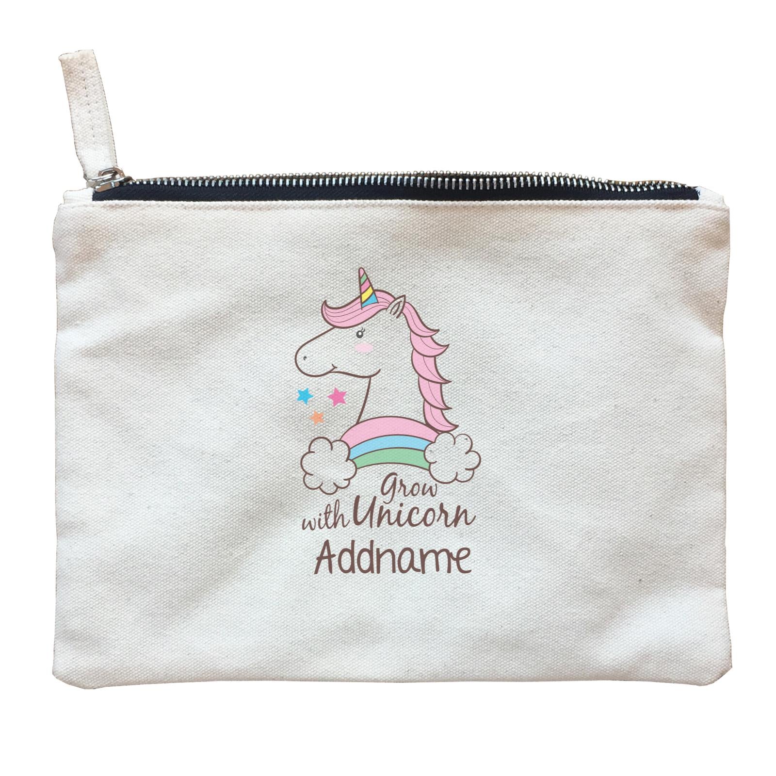 Cool Cute Unicorn Grow With Unicorn Addname Zipper Pouch