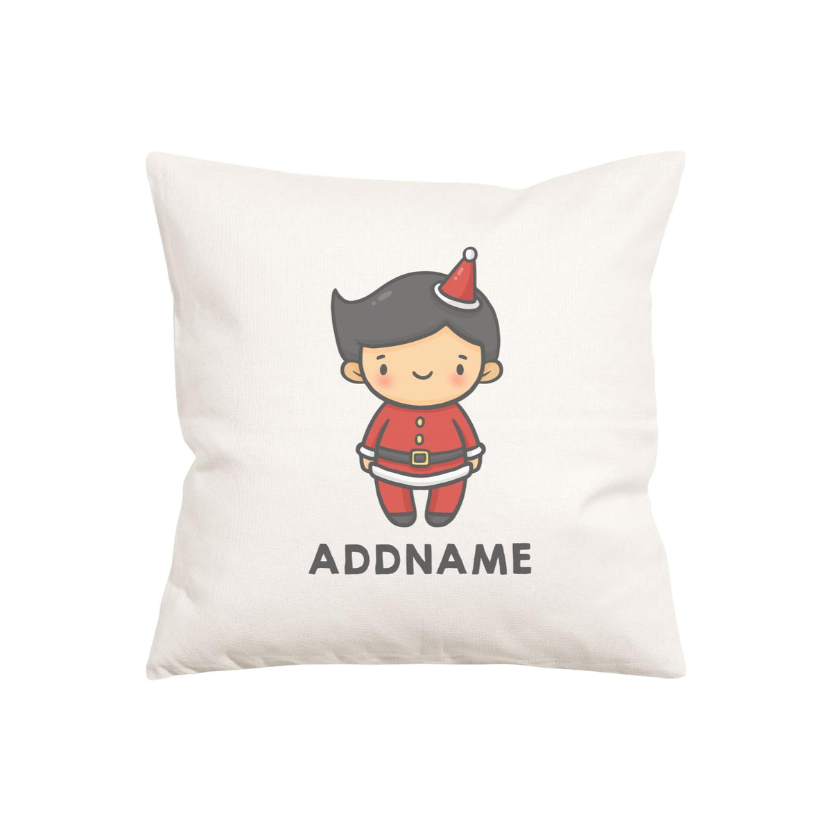 Xmas Cute Boy Addname Pillow Cushion