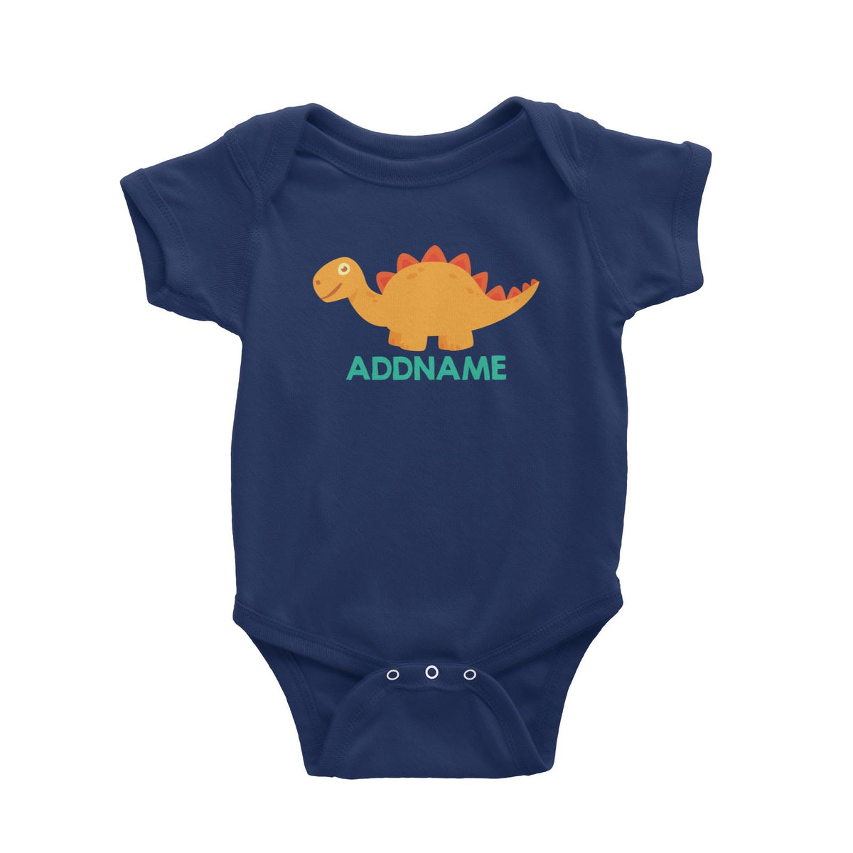 Cute Stegosaurus Dinosaur Personalizable Design Baby Romper