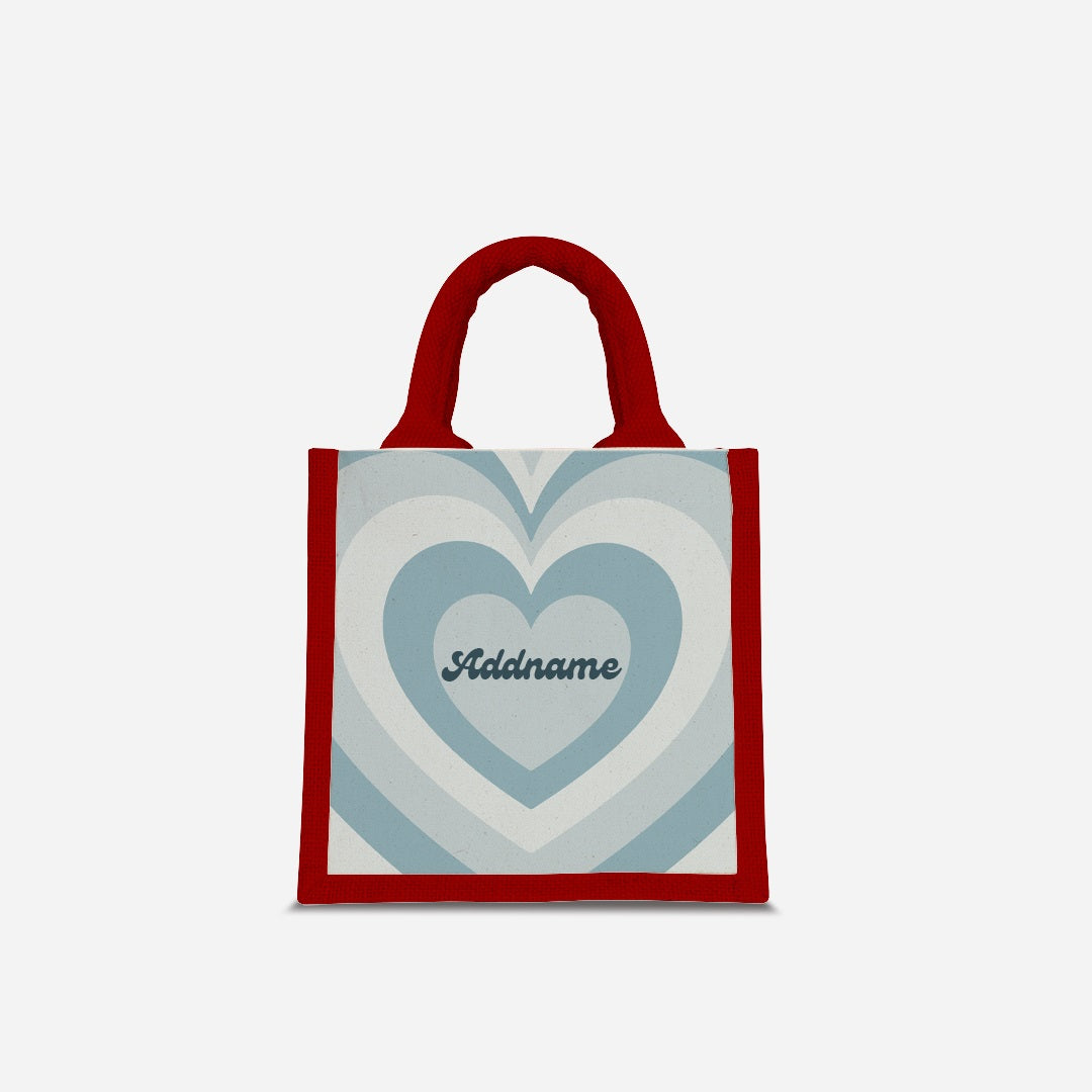 Affection Series Half Lining Lunch Bag  - Bubbles Red