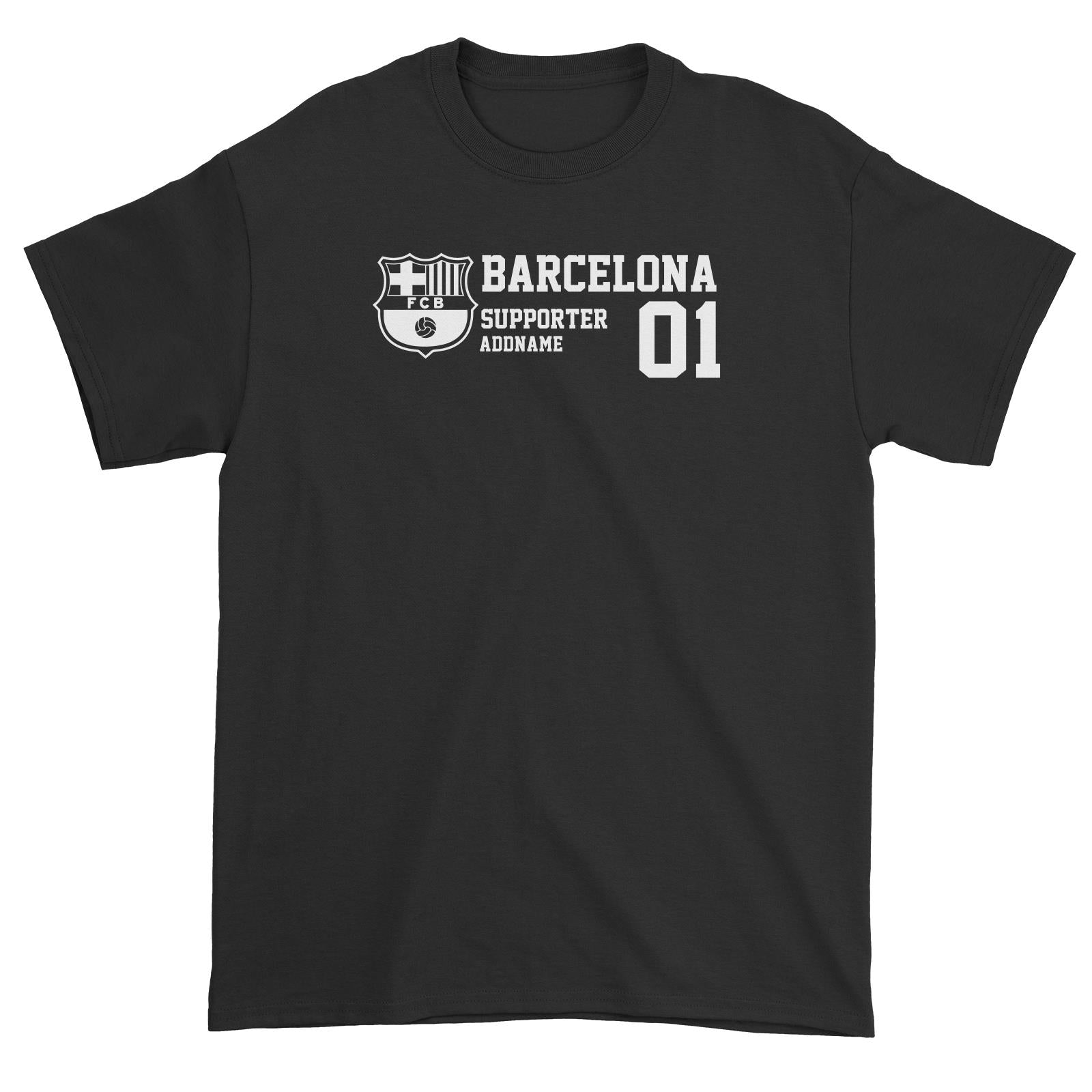 Barcelona Football Supporter Addname Unisex T-Shirt