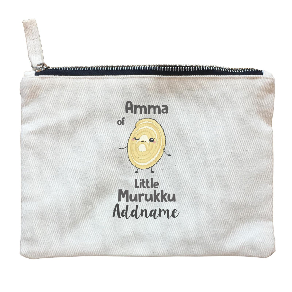Deepavali Cute Amma Murukku Addname Zipper Pouch