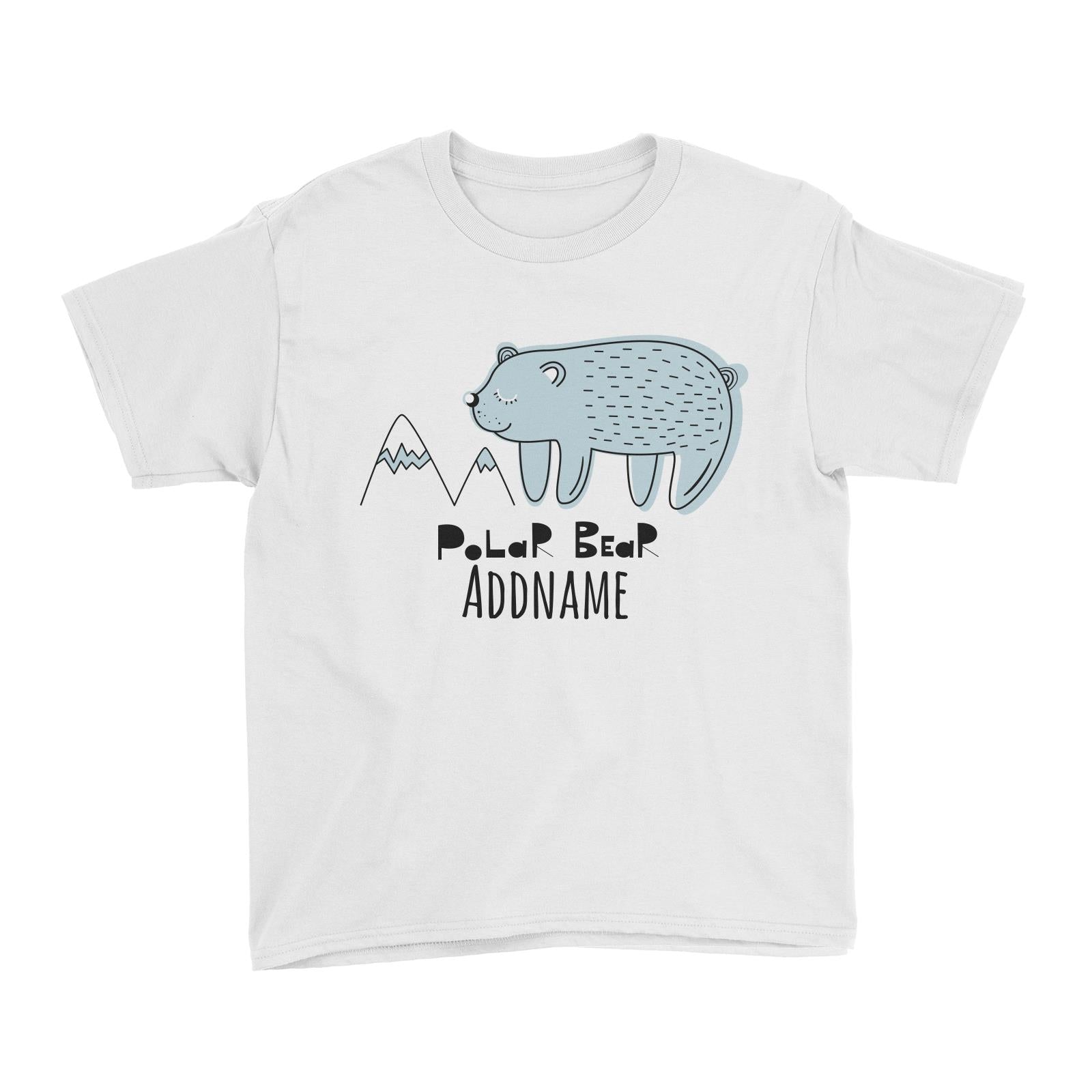 Drawn Adorable Animals Polar Bear Addname Kid's T-Shirt