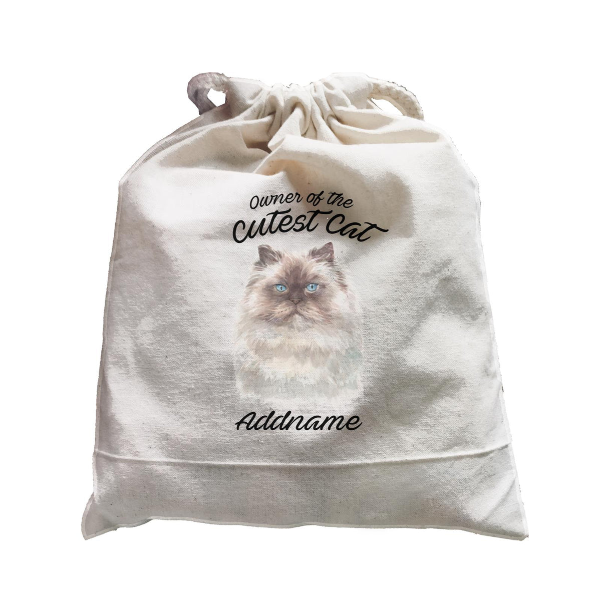 Watercolor Owner Of The Cutest Cat Himalayan White Addname Satchel