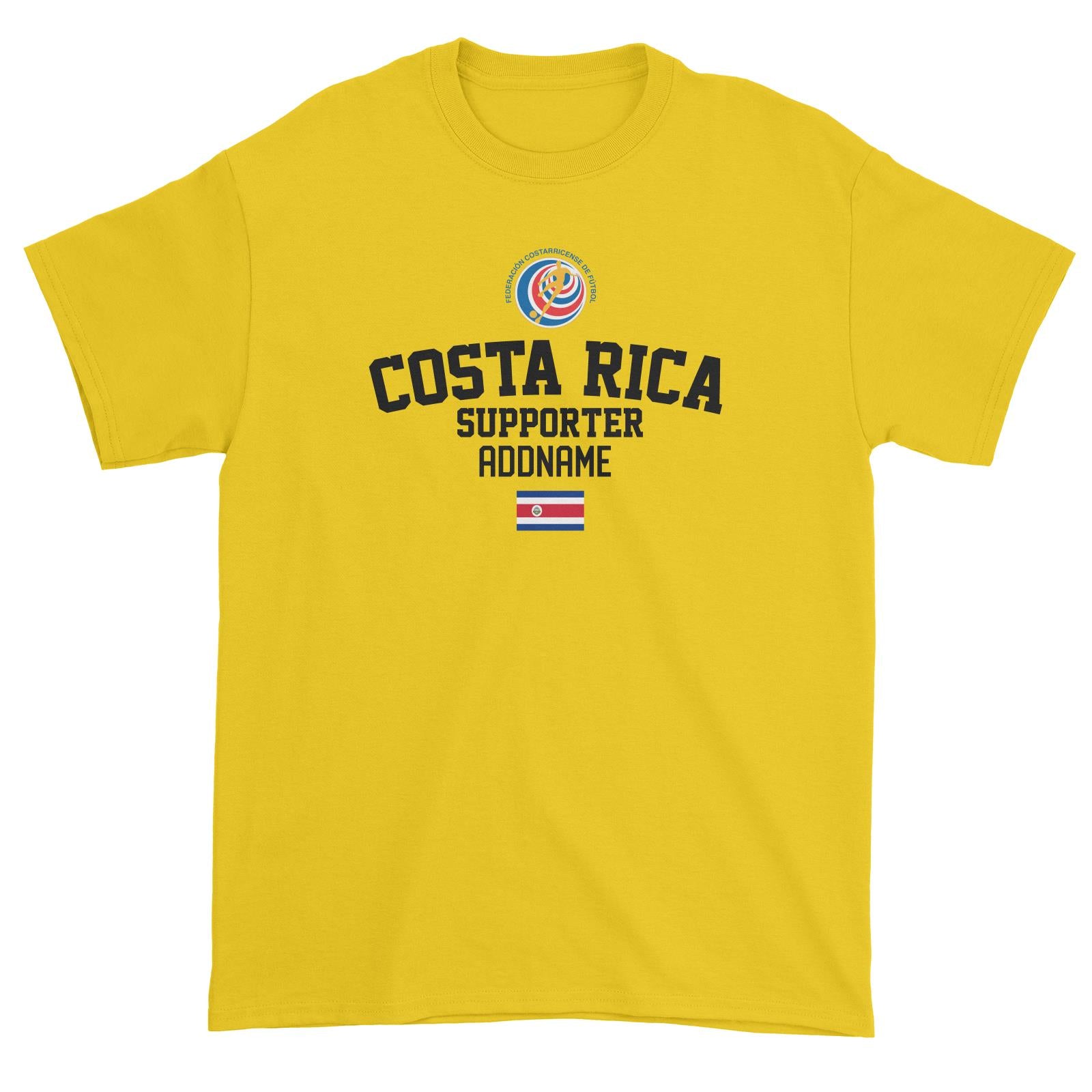 Costa Rica Supporter World Cup Addname Unisex T-Shirt