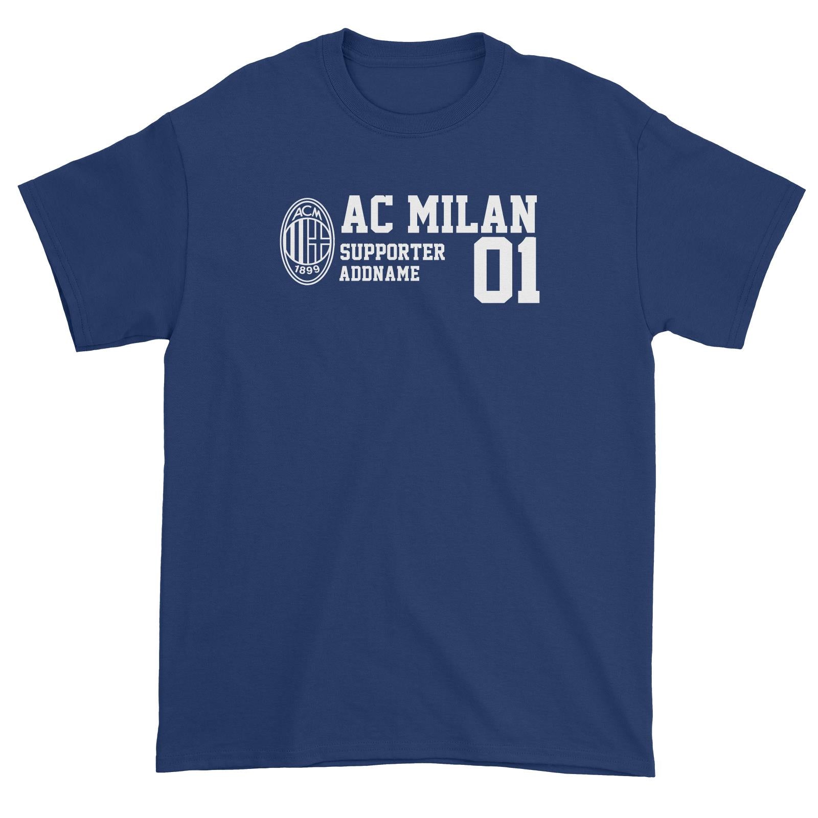 AC Milan Football Supporter Addname Unisex T-Shirt