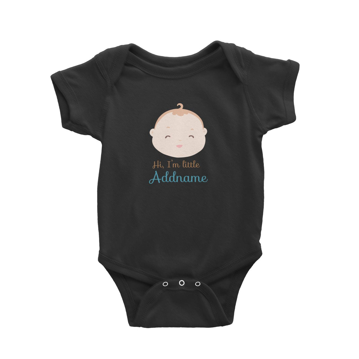 Cute Baby Boy Hi I Am Little Addname Baby Romper