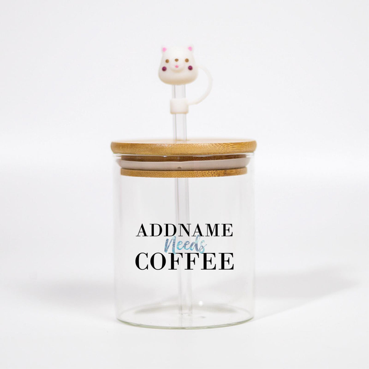 Marble Addname Need Coffee Canicup - Aquamarine With Black Text