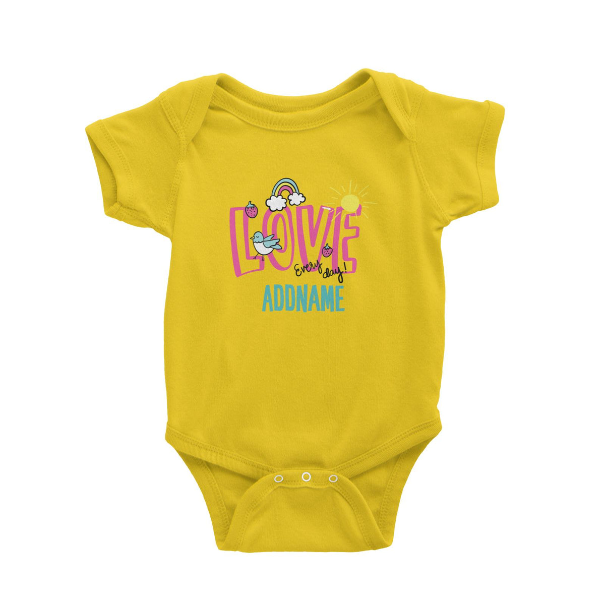 Cool Vibrant Series Love Every Day Addname Baby Romper