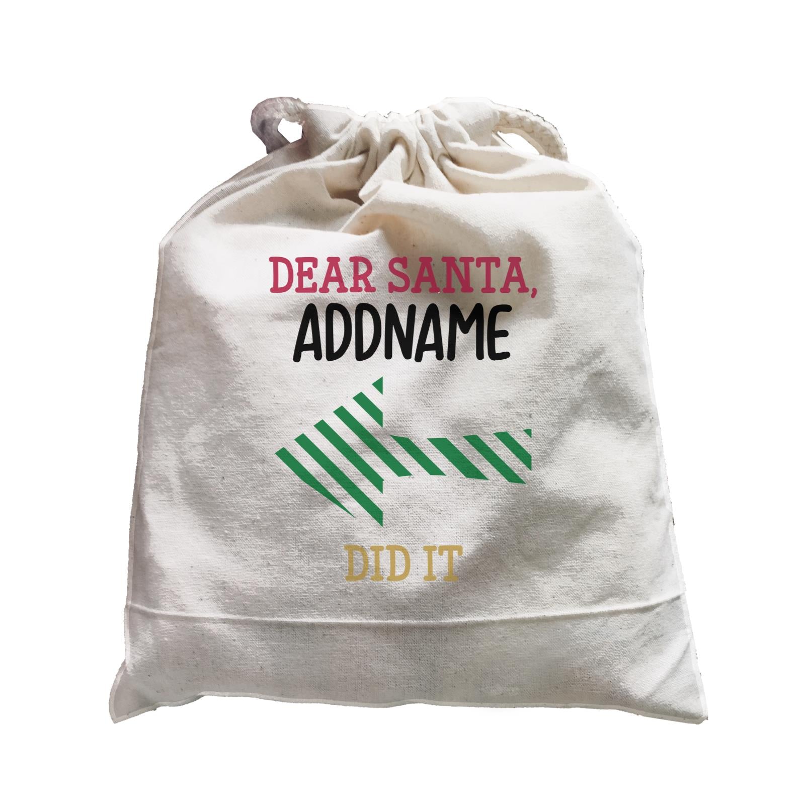 Xmas Dear Santa Someone Did it Left Arrow Satchel