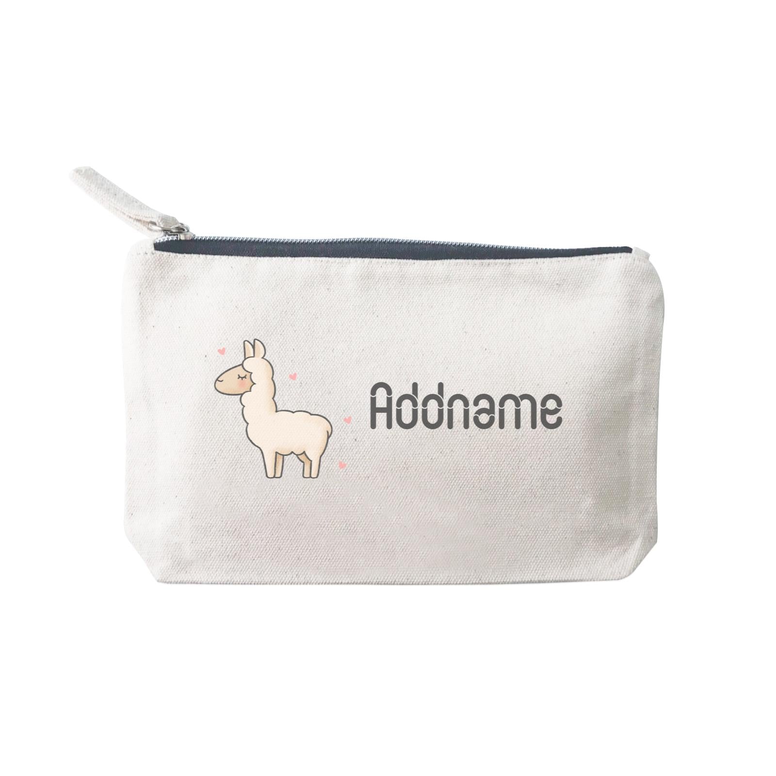 Cute Hand Drawn Style Llama Addname SP Stationery Pouch 2