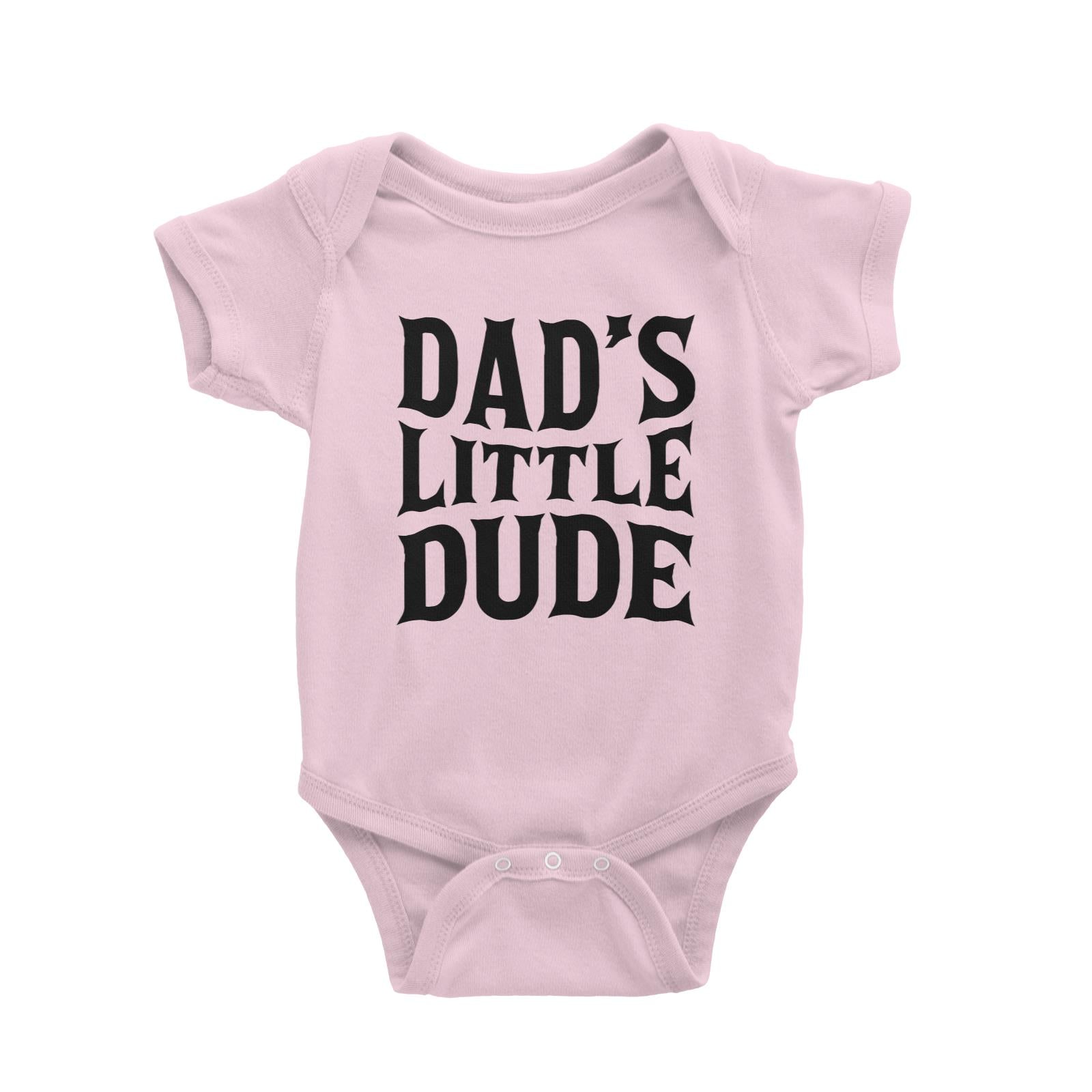 Dad's Little Dude Baby Romper Matching Family Basic