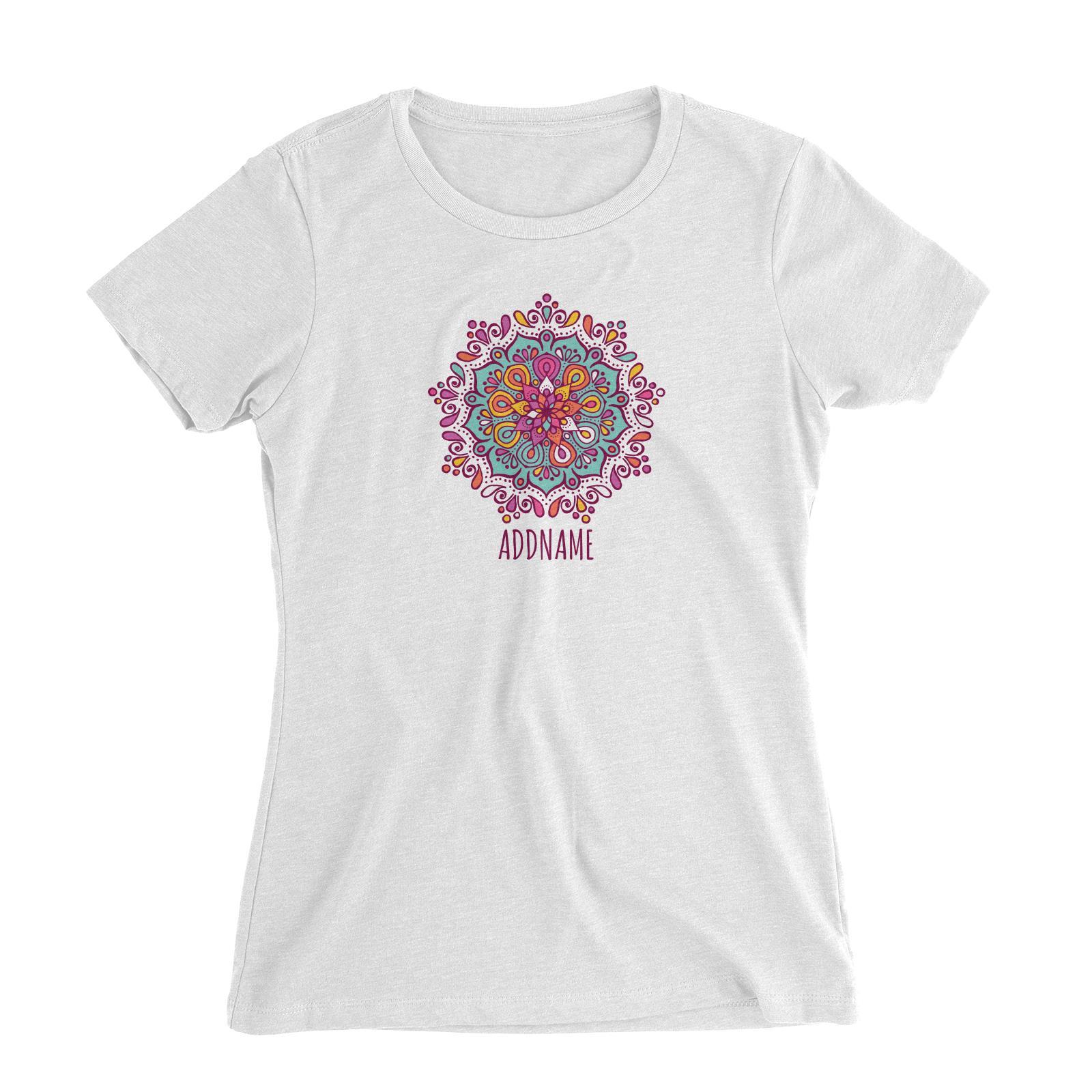Colourful Mandala 1 Addname Women's Slim Fit T-Shirt