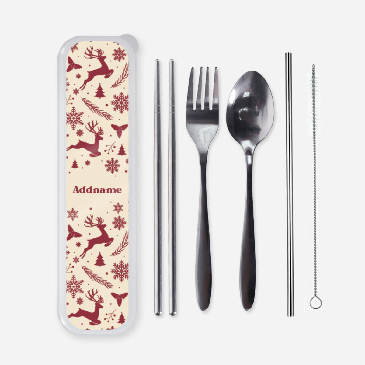 Christmas Series Cutlery - Jubilant Reindeers Natural