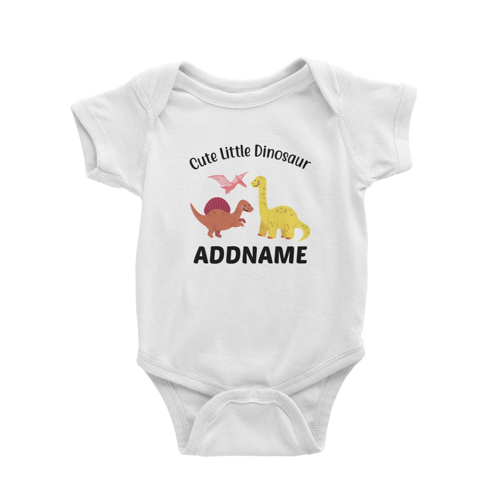 Cute Little Dinosaur Addname Baby Romper