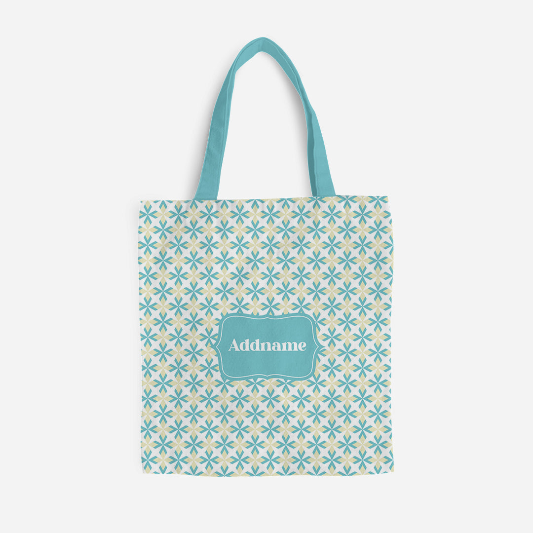 Ixora Series Full Print Canvas Bag - Teal