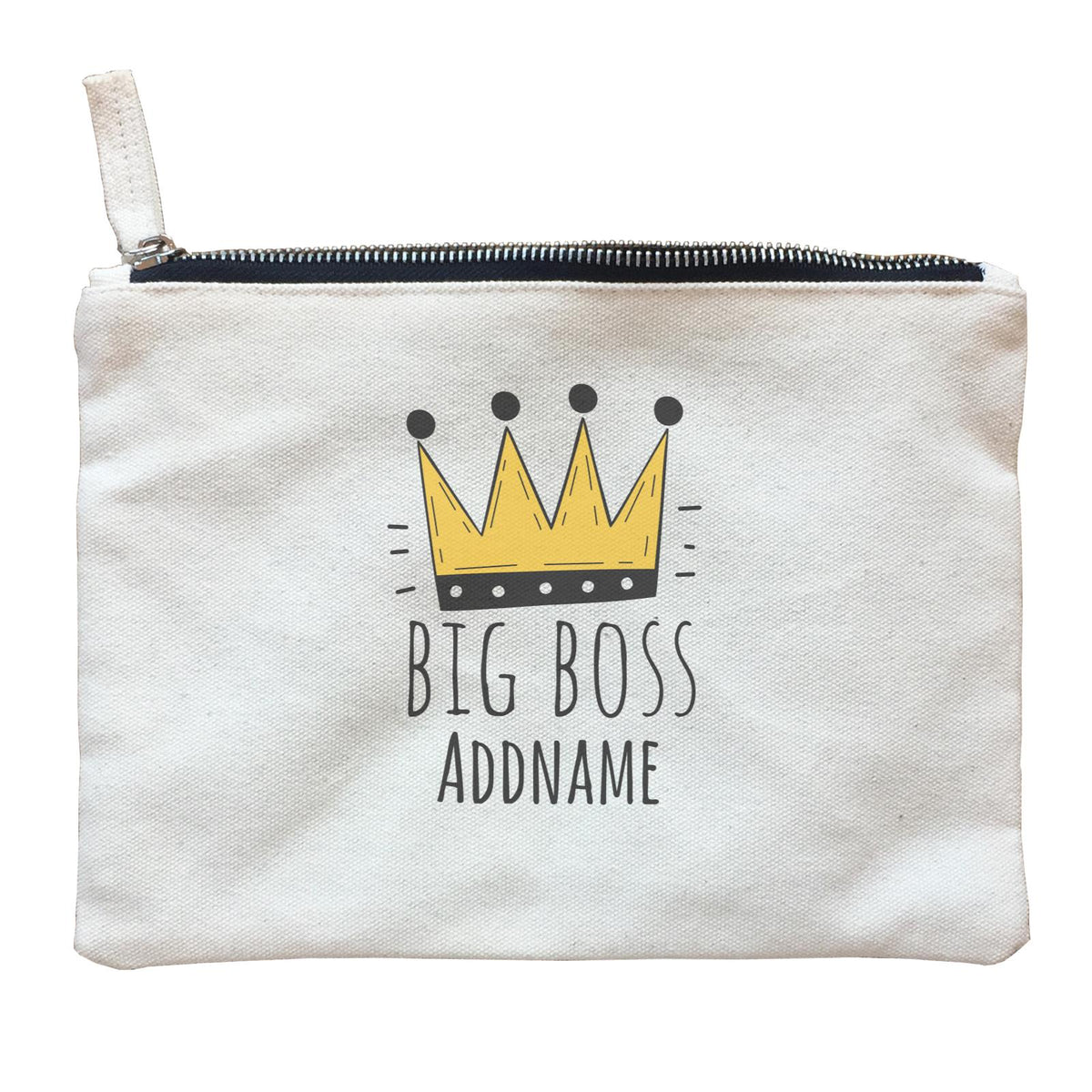 Drawn Crown Big Boss Addname Zipper Pouch