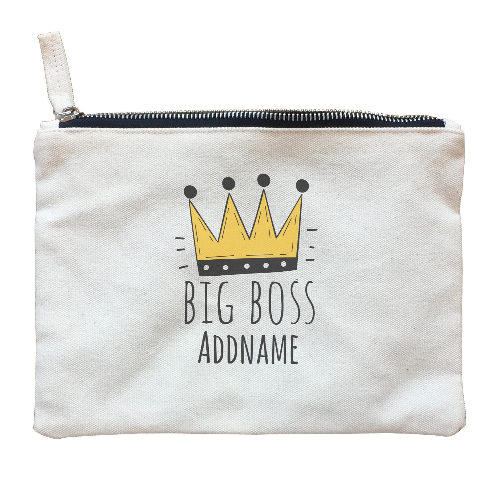 Drawn Crown Big Boss Addname Zipper Pouch