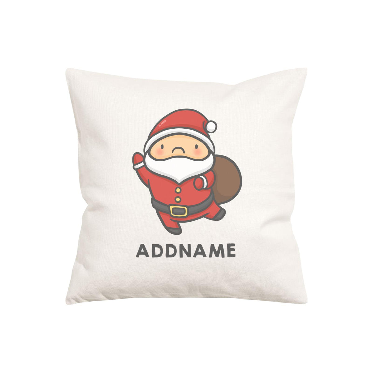 Xmas Cute Santa Claus Addname Pillow Cushion