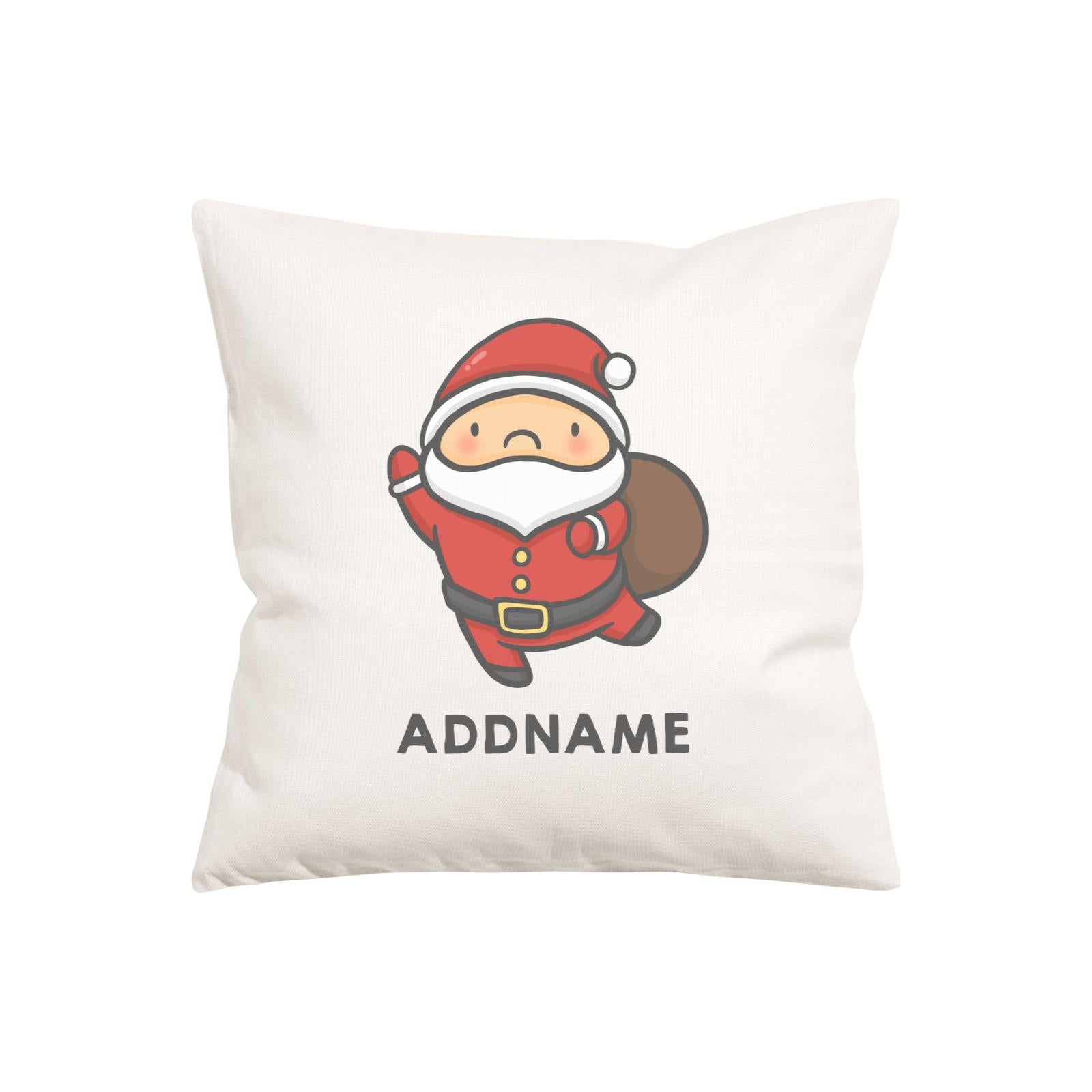 Xmas Cute Santa Claus Addname Pillow Cushion