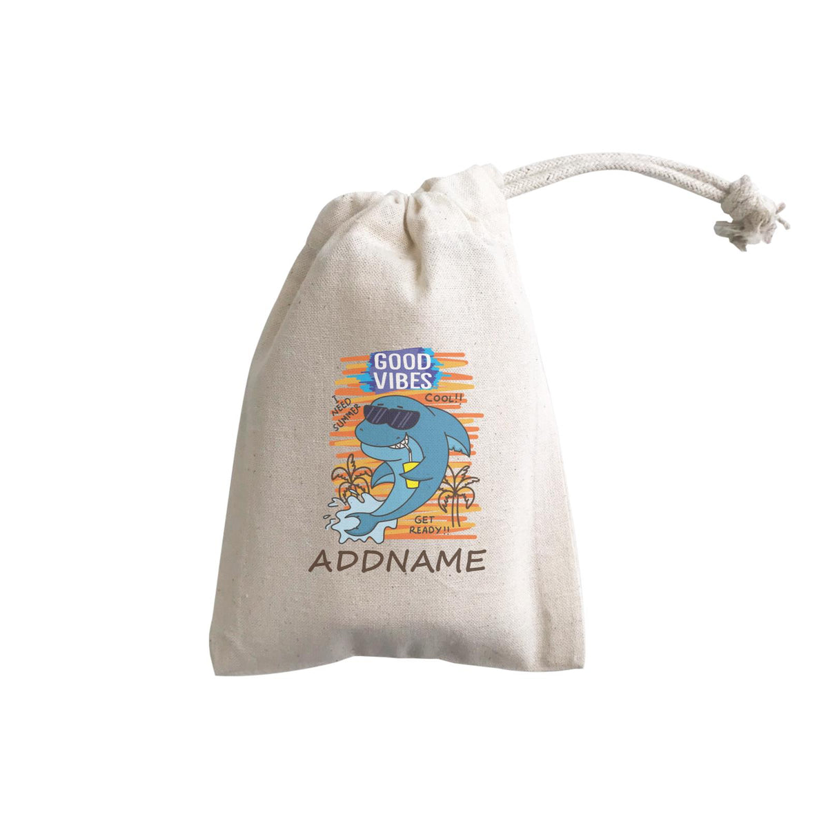 Cool Cute Sea Animals Good Vibes Addname GP Gift Pouch