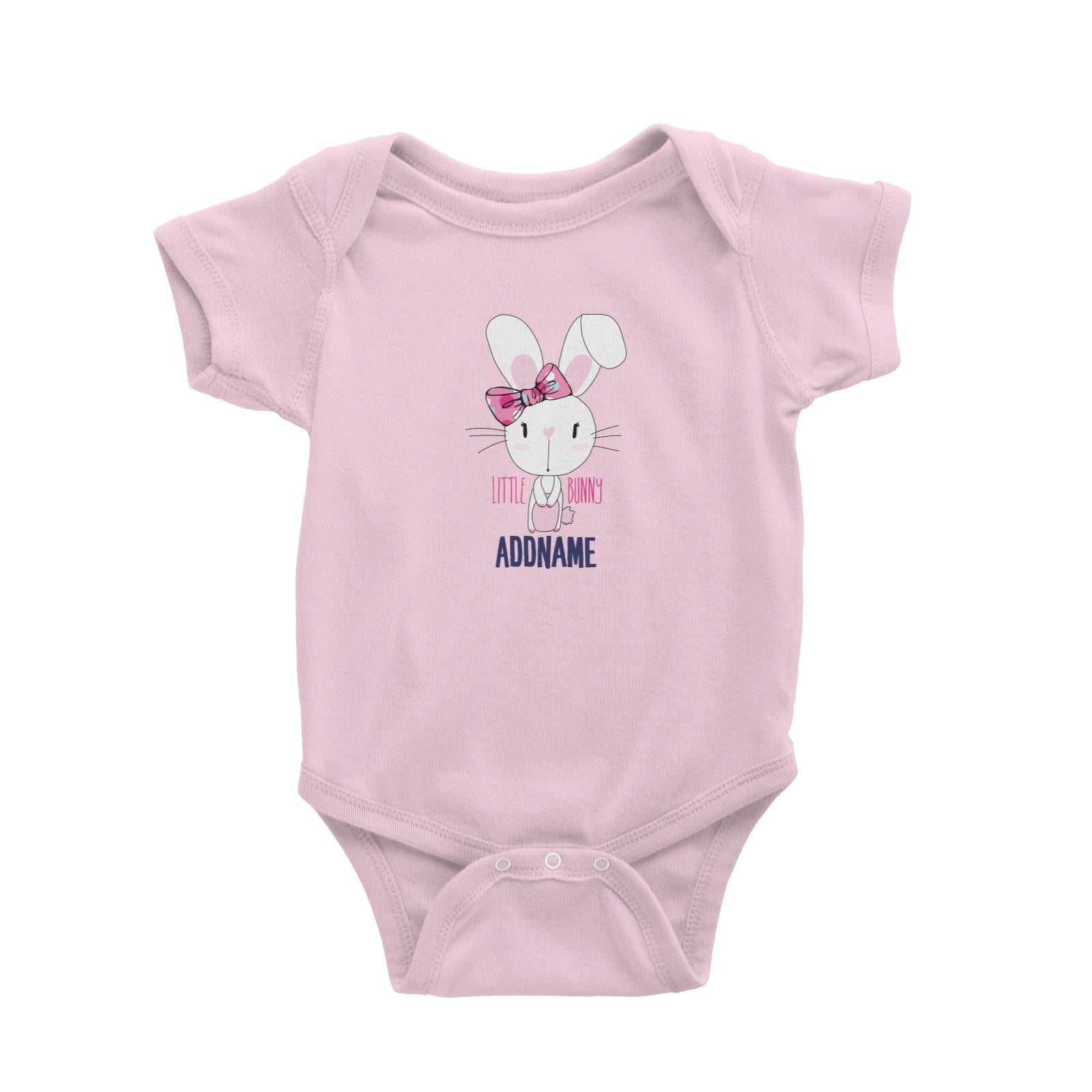 Cool Vibrant Series Little Bunny With Ribbon Addname Baby Romper