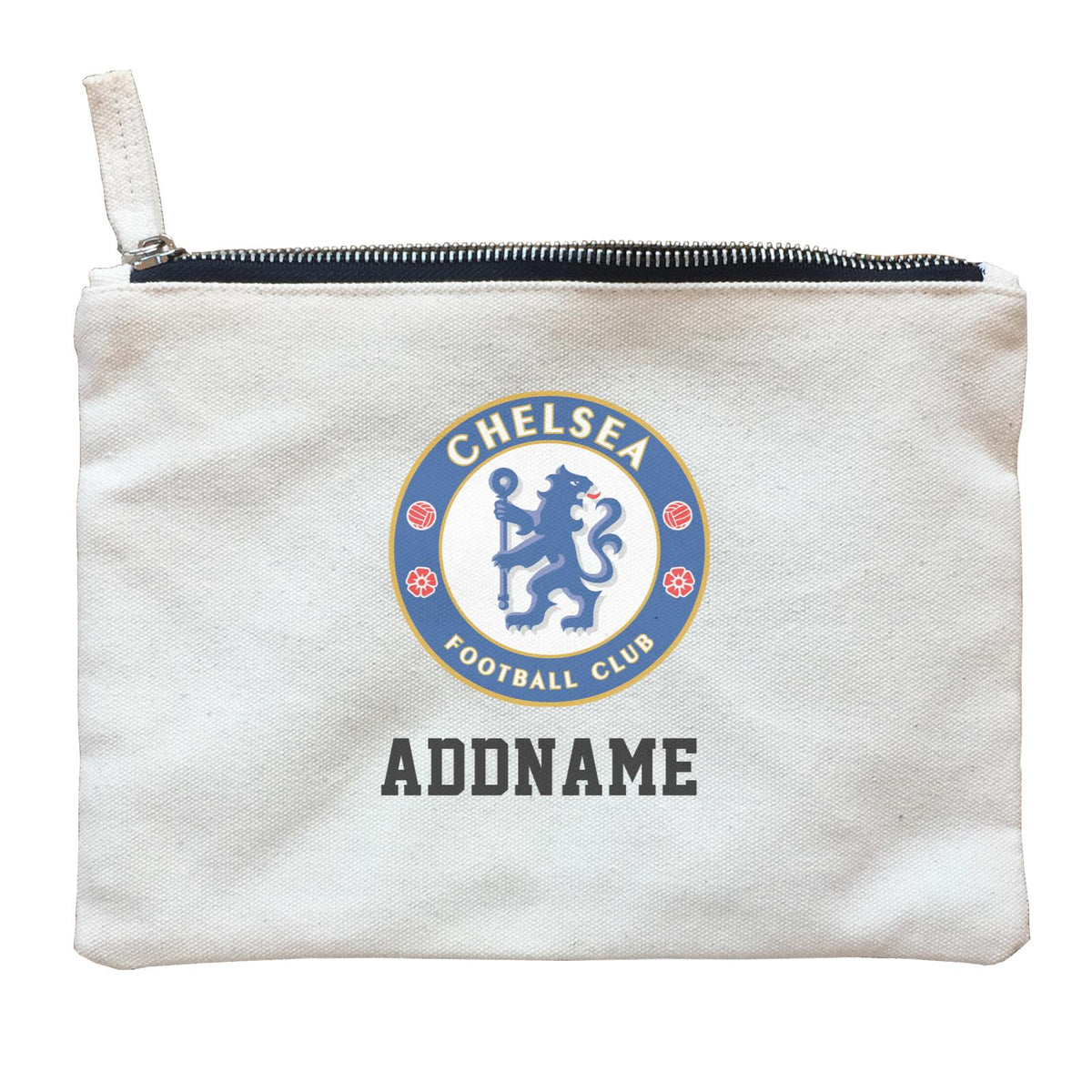 Chelsea Football Logo Addname Zipper Pouch
