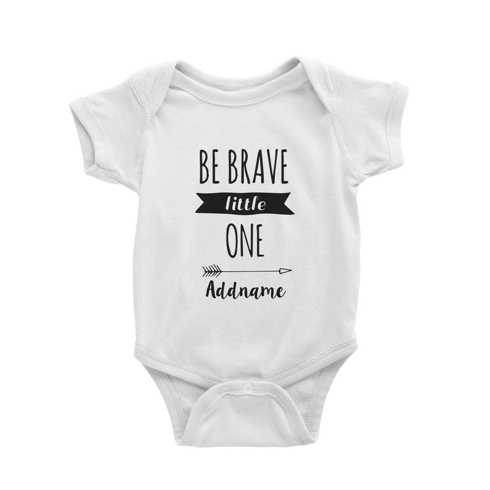 Be Brave Little One White Baby Romper