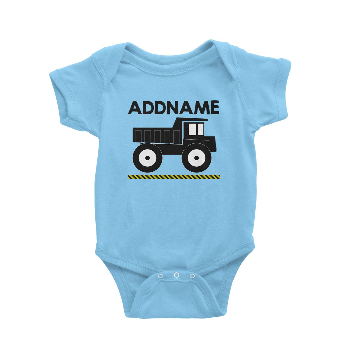 Construction Birthday Theme Truck 1 Addname Baby Romper