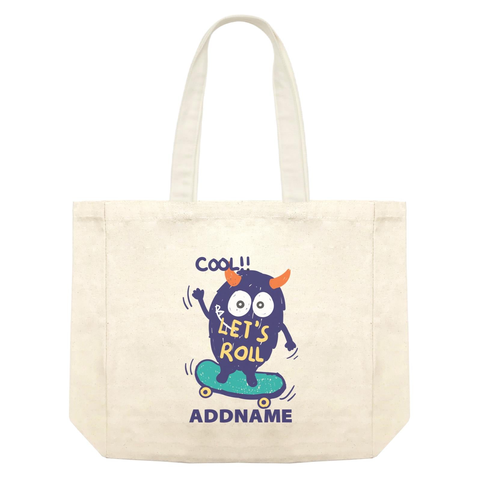 Cool Cute Monster Cool Let's Roll Monster Addname Shopping Bag
