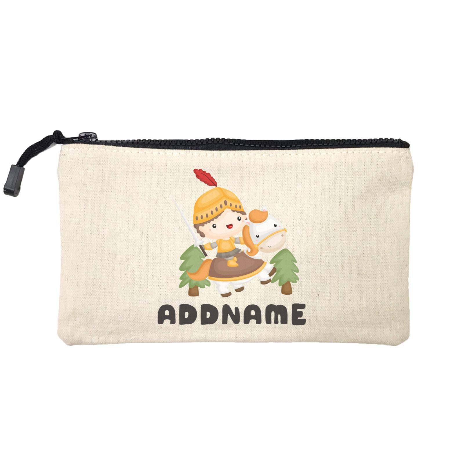 Birthday Royal Knight Boy Ridding Horse Addname Mini Accessories Stationery Pouch