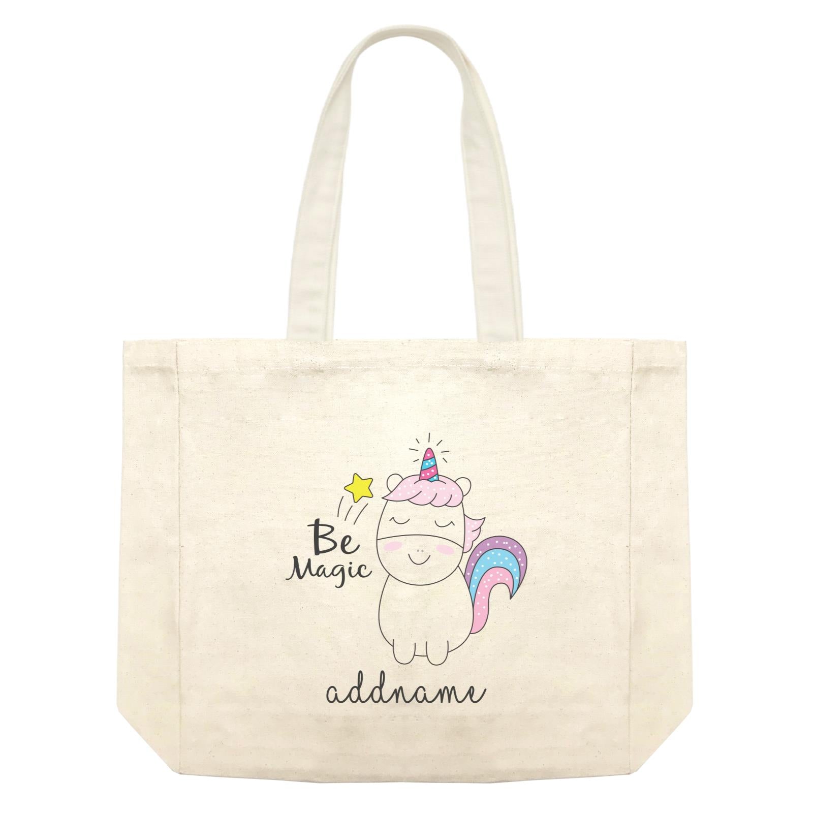 Cool Cute Unicorn Be Magic Addname Shopping Bag