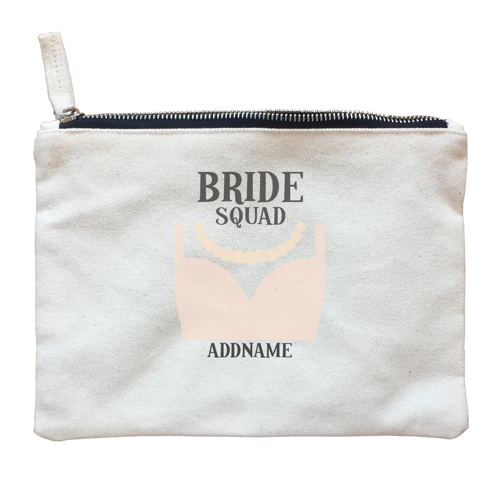 Wedding Couple Western Bride Squad Addname Zipper Pouch
