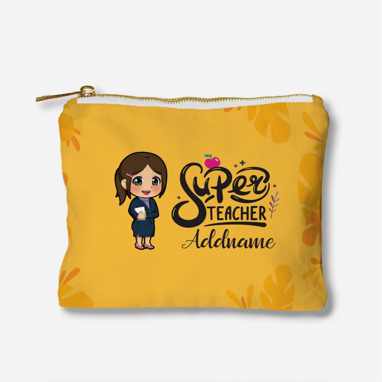 Chibi Super Teacher Chinese Female Teacher Full Print Zipper Pouch