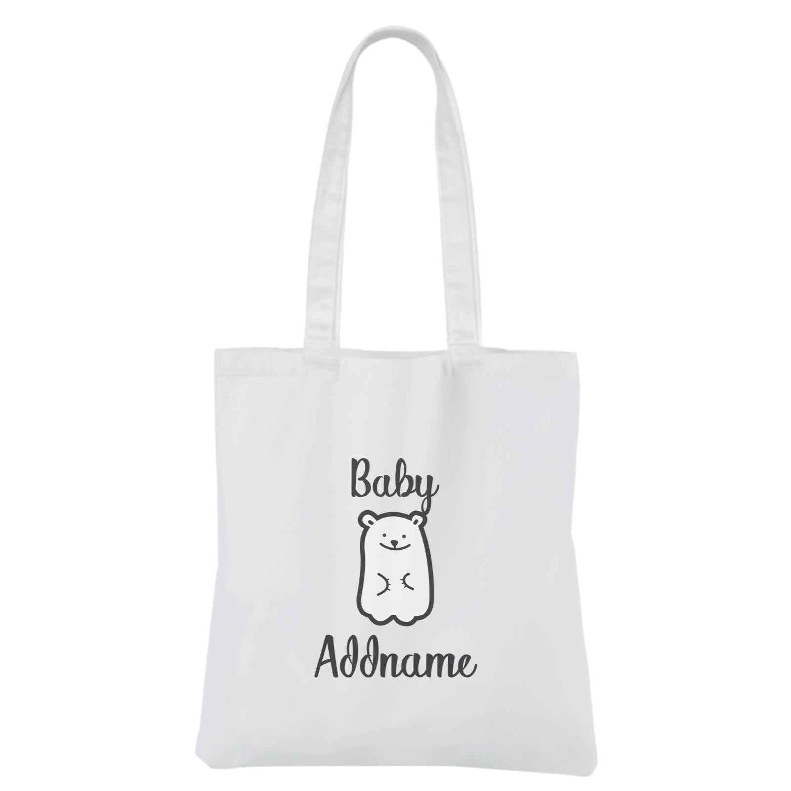 Christmas Series Baby Bear White Canvas Bag