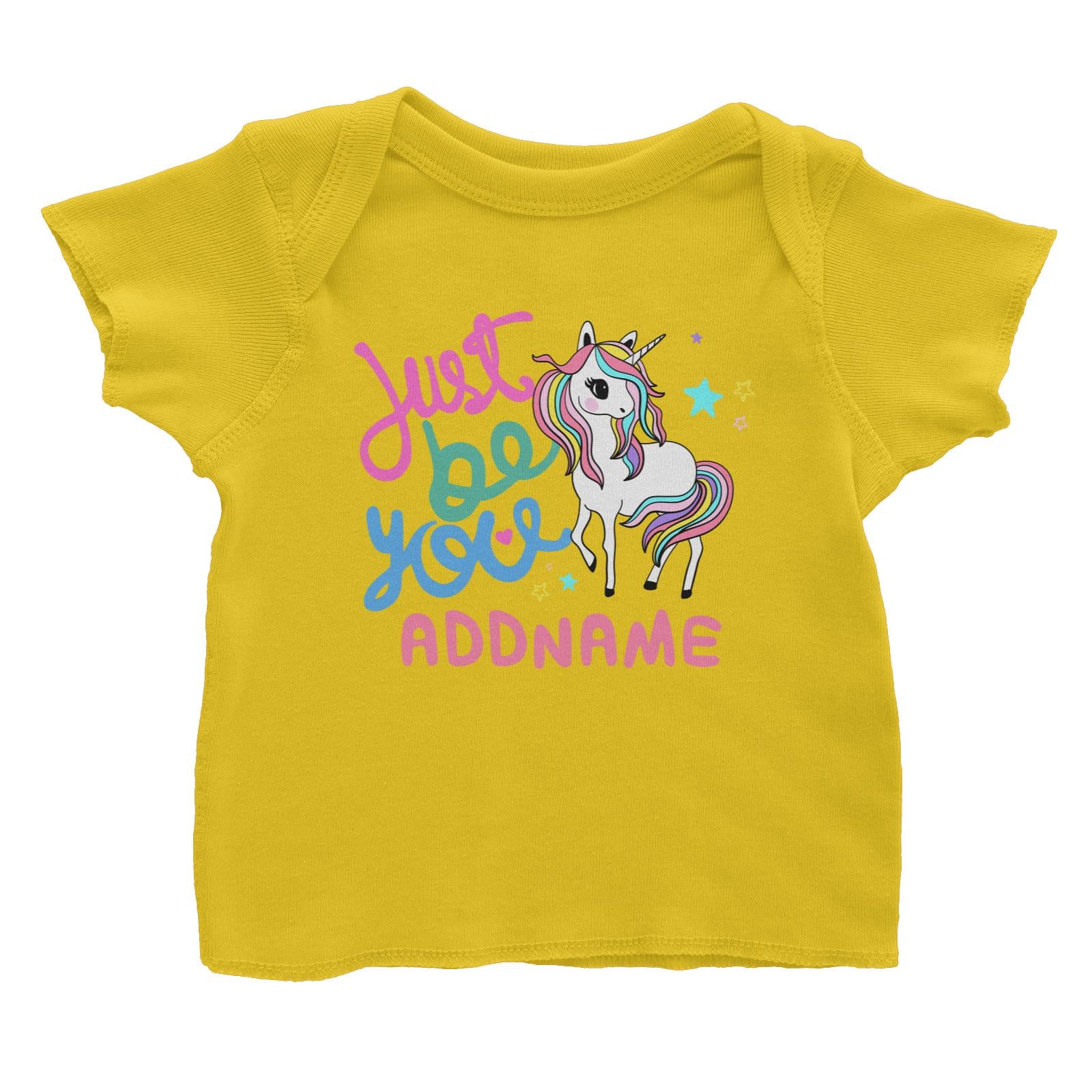 Children's Day Gift Series Just Be You Cute Unicorn Addname Baby T-Shirt