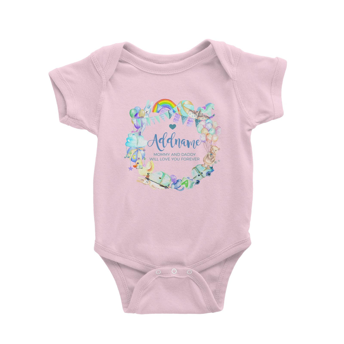 Watercolour Magical Boyish Creatures and Elements Personalizable with Name and Text Baby Romper