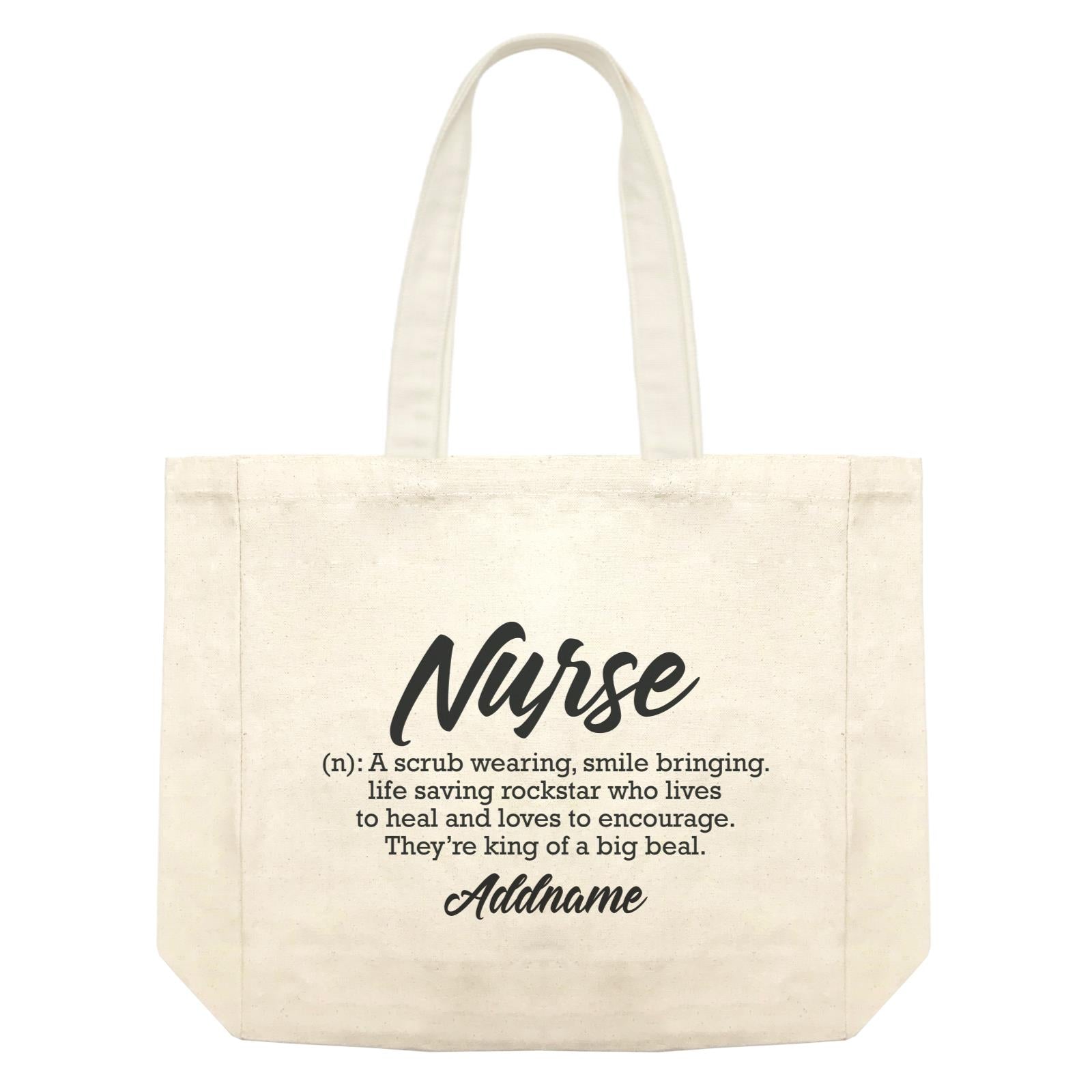 Nurse Quotes A Scrub Wearing Smile Bringing Addname Shopping Bag